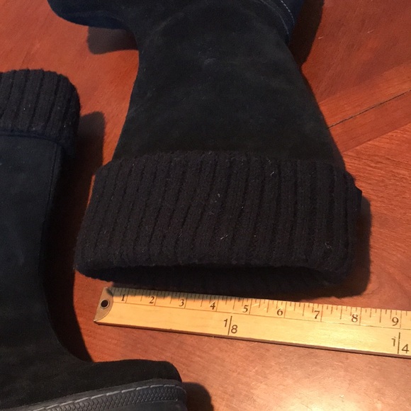 Skechers black leather winter boots shoes size 6 - Picture 13 of 16